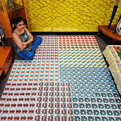 This is what 500 hand-painted and digitally edited Gond art coasters look like! This was a massive bulk order for wedding favors, and I was so happy to send these little pieces of Indian art to the US.
