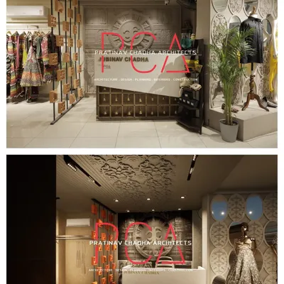 A direct comparison of a 3D render and the final photograph of the Jubinav Chadha studio reception. This demonstrates my ability to translate a design concept into a perfectly executed reality.
