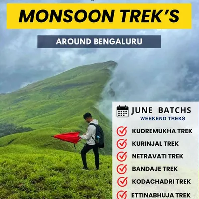 The monsoon is here and the mountains are calling. We've got weekend batches for all the iconic Western Ghats treks like Kudremukha, Netravati, and Bandaje. Swipe to see what adventure you'll choose.
