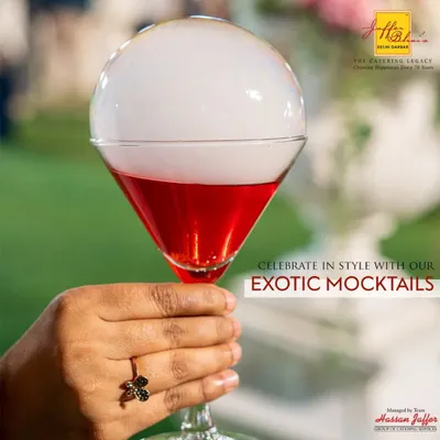 Celebrate in style with our exotic mocktails. This stunning drink with a smoke bubble on top is a theatrical creation that is sure to wow your guests and elevate the bar experience.
