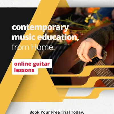 Learn to play guitar from home with our online lessons. We provide the same personalized, contemporary music education as our in-person classes. Book your free trial today.