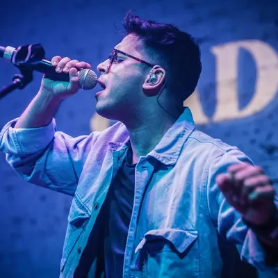 Performing live at antiSOCIAL in Mumbai. This shot captures the energy of the night. I love the feeling of being on stage and connecting with the audience through my music.