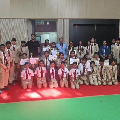 A proud moment for our students and mentors at the Robozest 2.0 competition. This group photo captures the collaborative spirit and success of our teams, who brought home four awards across junior and senior categories.