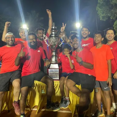 The champions of the September 2021 TTPL, Team Arthur Ashe, celebrating their hard-earned victory. The joy and camaraderie in this moment is what our league is all about.