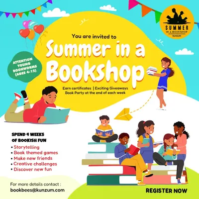 Our 'Summer in a Bookshop' program is four weeks of pure bookish fun. We offer storytelling, book-themed games, and creative challenges designed to make summer a season of discovery.