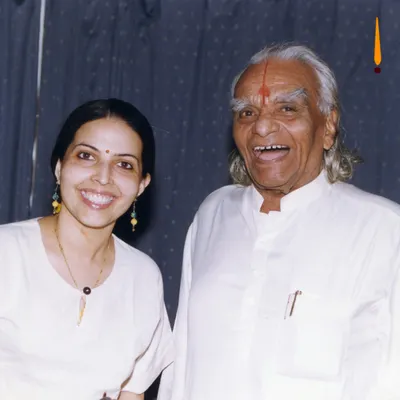 An unforgettable moment captured in the light of wisdom and joy with my Guruji, B.K.S. Iyengar. His timeless teachings continue to inspire and guide my path every single day.