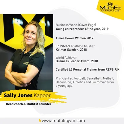 Get to know our founder, Sally Jones Kapoor. As an IRONMAN finisher, L3 Certified Personal Trainer, and award-winning entrepreneur, she is the driving force behind our training philosophy and success.