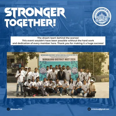 Meet the dedicated team that makes the magic happen. This is our crew of organizers and volunteers at the Bengaluru District Meet, working together to make every event a success.