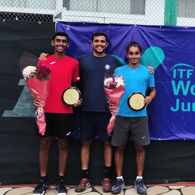 A major international win for Sehaj and his partner, clinching the J100 Doubles Title in Uzbekistan.