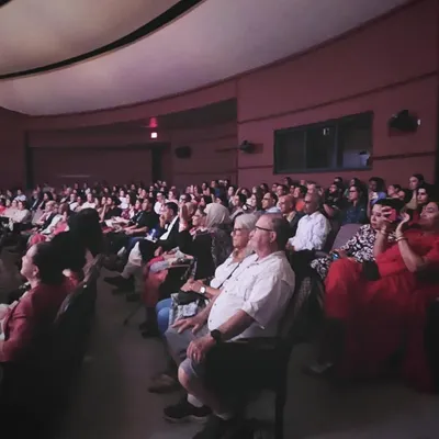 A snapshot of the amazing, receptive audience at the McKinney Performing Arts Center. The energy of a full house is what fuels every performance.