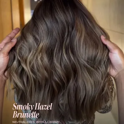 This Smoky Hazel Brunette is perfect for those wanting a neutral, cool-toned look. The creamy, natural finish is achieved through a meticulous balayage technique that blends shades seamlessly.