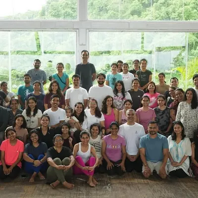 A group photo from our International Yoga Day celebration. This day reminds us why we began this journey and how far we've come as a community.
