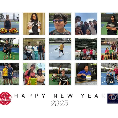 Our "Happy New Year" collage celebrating the players, coaches, and victories that made the past year unforgettable. It's a tribute to the passion and commitment of our entire PBI family.