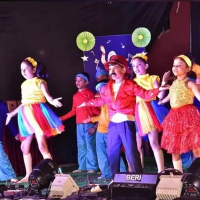 This is from the CJS Public School annual day, an event we've choreographed for six years in a row. This performance featured over 300 students in a vibrant, colorful act.