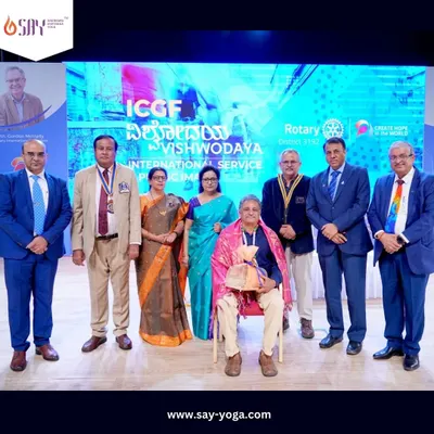 We are incredibly proud that our own Mr. Chandrashekar was honored as a Yoga Champion and Trainer by Rotary International for his outstanding contribution to promoting yoga internationally.