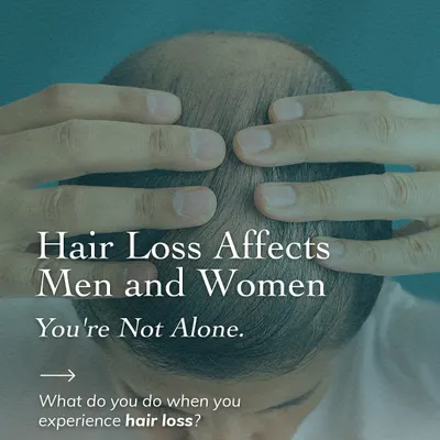 **Hair Loss Affects Men and Women:** This image serves as a reminder that you are not alone in experiencing hair loss. We are here to help you understand what to do when you first notice changes in your hair.