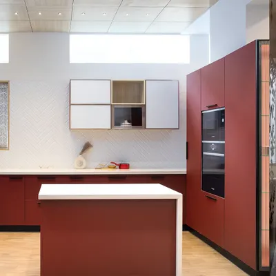Welcome to my Experience Center in Bangalore. This is where your design journey begins. You can see and feel the materials, explore different finishes, and we can start to build the vision for your new kitchen together.