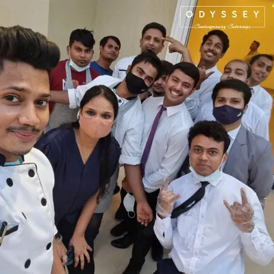 Meet the backbone of Odyssey Caterings. This selfie captures the spirit of our dedicated chefs and support staff, the team that brings impeccable service and hospitality to every memorable celebration.