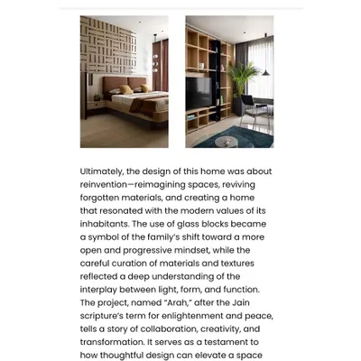 Our 'ARAH' project was featured in Architect and Interiors India. The article highlights how we used forgotten materials like glass blocks to create a home that resonates with modern values.