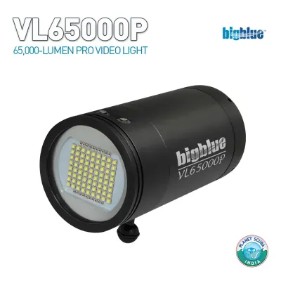 The BigBlue VL65000P Pro Video Light is an absolute powerhouse, blasting an incredible 65,000 lumens. Its 160-degree wide flood beam is perfect for professional filmmakers who need to light up large underwater scenes with even, brilliant light.