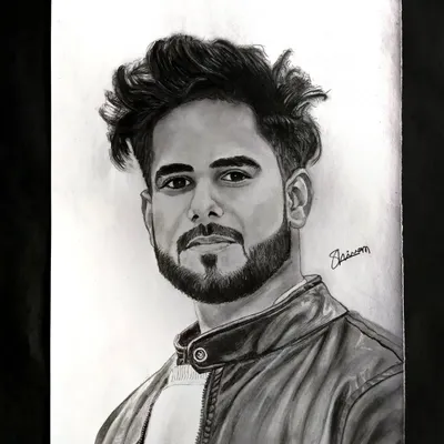 A finished realistic portrait sketch. I sign every piece of my work.