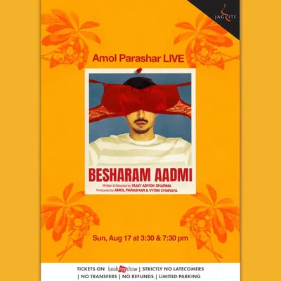 The poster for "Besharam Aadmi," a hilarious Hindi comedy featuring Amol Parashar that explores modern-day embarrassments and social situations.