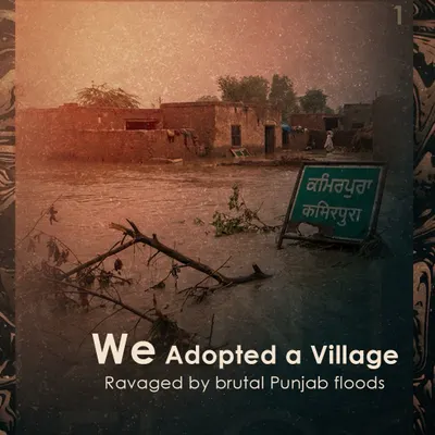 This was the sight that greeted us in Kamirpura. The village sign, nearly submerged, symbolized the immense scale of the devastation caused by the Punjab floods. It was clear that we had to adopt the village and commit to its complete restoration.