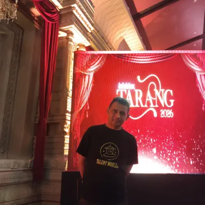 Representing Talent World at a corporate stage show. We manage and execute entertainment for large scale events, ensuring a professional and high-energy production.