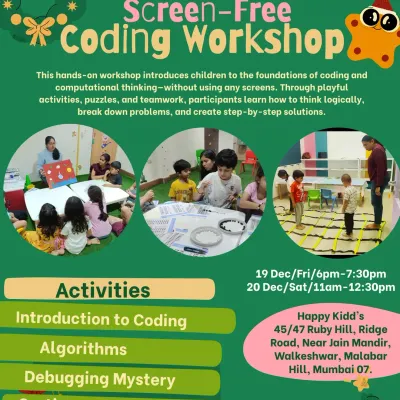A look back at our special Christmas Screen-Free Coding Workshop. In this hands-on event, children learned the foundations of coding through playful activities like a "Debugging Mystery" and a "Sorting Network Maze."