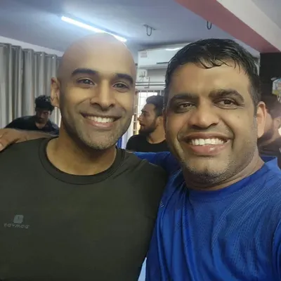 A great training session with old and new friends in Bangalore. We worked on BJJ guard retention techniques and striking defense, then shared some pizza.