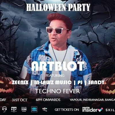 My flyer for a Halloween Party at Vapour Indiranagar. I love playing themed events, and this spooky night was full of chilling beats and killer costumes.
