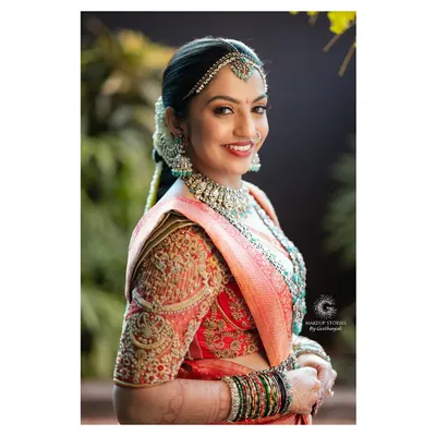 A beautiful, happy bride. This portrait of Likitha captures the radiant glow and confidence that I aim to give every client on their wedding day.