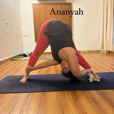 This revolved wide-legged forward bend is a great stretch for the back and legs. It also stimulates the internal organs and challenges your balance.