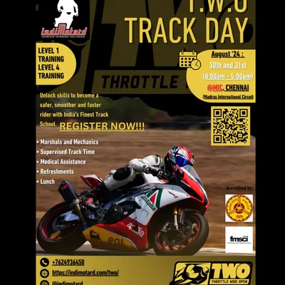 Our next track day is coming up. We're offering Level 1 and Level 4 training. Register now to unlock your potential as a safer, smoother, and faster rider.