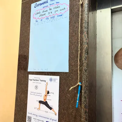 Our September challenge to take the stairs instead of the lift. Small, daily actions can create a big collective impact on our health and the planet.