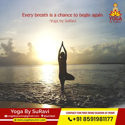 An inspirational quote from us: "Every breath is a chance to begin again." Let go of stress and embrace the present moment.