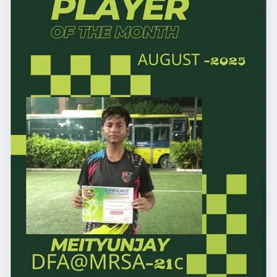 Meityunjay, Player of the Month for August 2025.