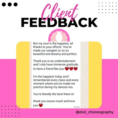 "You've made our sangeet so so so beautiful and dreamy and perfect." This is the kind of feedback that makes all the hard work worth it. I'm so grateful for the bond I build with my clients.