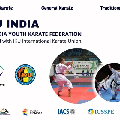 An invitation to join IKU India through the All India Youth Karate Federation. We offer affiliation for state bodies and clubs, with competition formats including General, Contact, and Traditional Karate, all under the globally recognized International Karate Union.