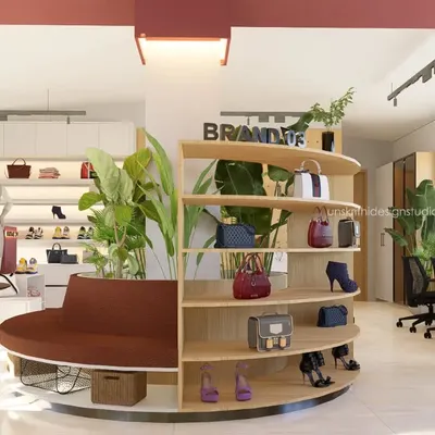 This space is not a showroom, not an office, not a studio. It's everything in between. We designed this hybrid retail space with a central curved display unit that doubles as seating, surrounded by adjustable shelves and clean, bright lighting to keep the focus on the products.