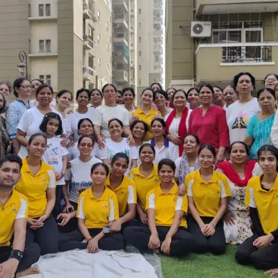 A happy group photo after our International Yoga Day session at Aashiyana Upvan society in Indirapuram. The energy of our community is what makes these events so special.