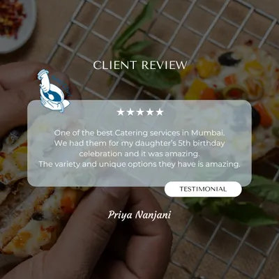 "One of the best Catering services in Mumbai." We are so grateful for these kind words from Priya, who trusted us with her daughter's 5th birthday celebration.