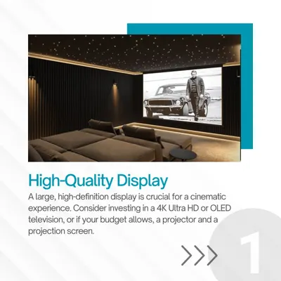 The foundation of any home theater is a high quality display. We help you choose between large 4K Ultra HD televisions or, for the most cinematic feel, a professional grade projector and screen combination that delivers stunning size and clarity.