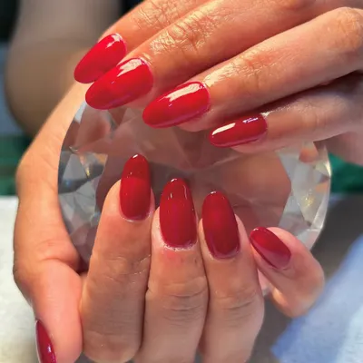 When in doubt, go red. A classic, vibrant red manicure is always a powerful choice. This look was created using my soft gel extensions for instant length and a flawless finish.