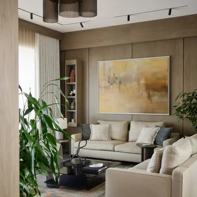 Welcome to 'Pad by the Bay,' a 2,500 sq. ft. home on the Prabhadevi coastline. The living room, wrapped in warm oak veneer, is designed as a space of stillness and light, where curated furniture and art create a dialogue between form and function.