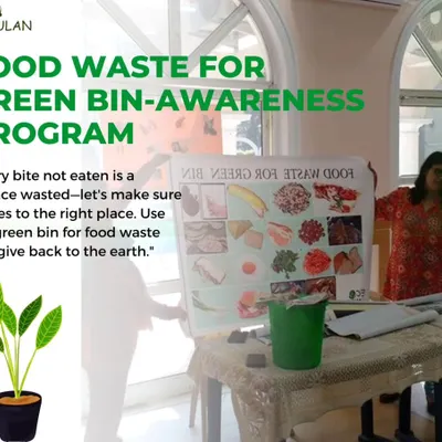 Every bite not eaten is a chance wasted. Here we are conducting a food waste awareness program, teaching how to use the green bin correctly and give back to the earth.