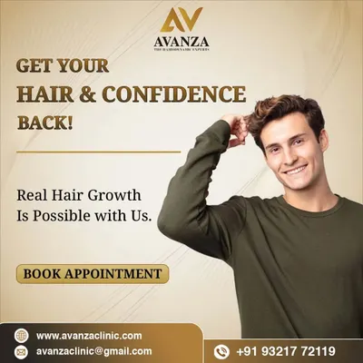 Don't let hair loss define you. Real hair growth is possible with our advanced treatments. We are here to help you get your hair and your confidence back.