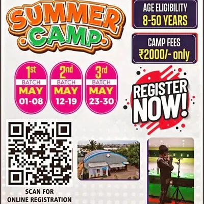 This poster contains all the information you need to register for our next camp, including dates, fees, and a QR code for easy online registration. Secure your spot today to begin your shooting journey.