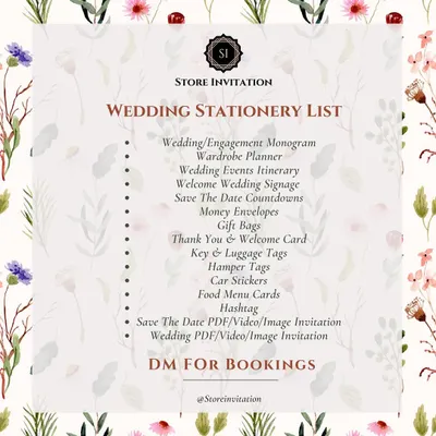 Here is a checklist of all the wedding stationery I can design for your special day. From the main invitation and monogram to welcome signage, hamper tags, and thank you cards, I can create a cohesive suite for your entire celebration.
