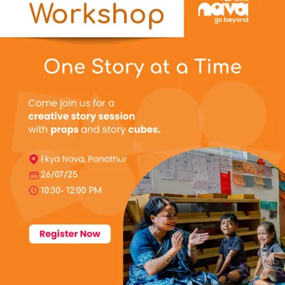 Imagine, Create, Tell. My creative storytelling sessions use props and story cubes to help young voices grow stronger. It's a delightful experience where children learn to express stories with clarity and confidence.